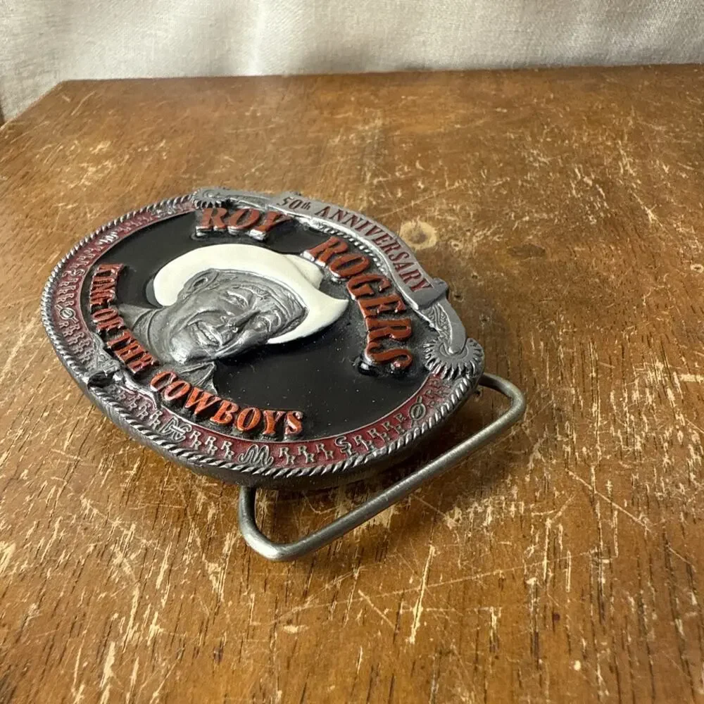 Roy Rogers 50th Anniversary King Of The Cowboys Belt Buckle Limited Edition 8139